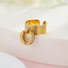 Wholesale Jewelry Simple Style Classic Style Letter 304 Stainless Steel 14K Gold Plated Plating Rings