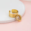 Wholesale Jewelry Simple Style Classic Style Letter 304 Stainless Steel 14K Gold Plated Plating Rings