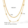 Wholesale Jewelry Simple Style Classic Style Necklace 201 Stainless Steel 304 Stainless Steel 18K Gold Plated Layered Plating Layered Necklaces