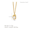 Wholesale Jewelry Simple Style Classic Style Pea 304 Stainless Steel Plating Pendant Necklace
