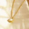 Wholesale Jewelry Simple Style Classic Style Pea 304 Stainless Steel Plating Pendant Necklace