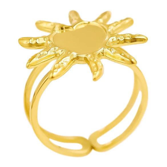 Wholesale Jewelry Simple Style Classic Style Solid Color 304 Stainless Steel 18K Gold Plated Irregular Polishing Rings