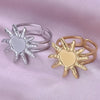 Wholesale Jewelry Simple Style Classic Style Solid Color 304 Stainless Steel 18K Gold Plated Irregular Polishing Rings