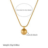 Wholesale Jewelry Simple Style Classic Style Solid Color 304 Stainless Steel 18K Gold Plated Plating Pendant Necklace