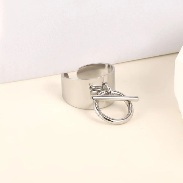 Wholesale Jewelry Simple Style Classic Style Solid Color 304 Stainless Steel Rings