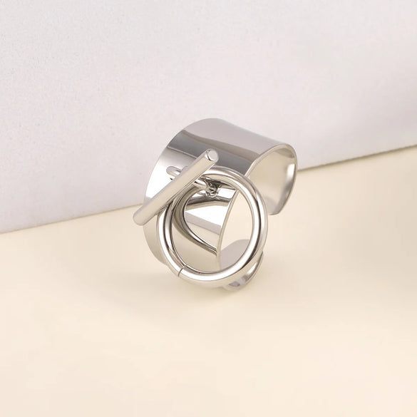 Wholesale Jewelry Simple Style Classic Style Solid Color 304 Stainless Steel Rings