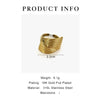 Wholesale Jewelry Simple Style Classic Style Stripe 316L Stainless Steel  18K Gold Plated Plating Open Rings
