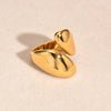 Wholesale Jewelry Simple Style Classic Style Water Droplets 304 Stainless Steel 18K Gold Plated Plating Rings