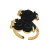 Wholesale Jewelry Simple Style Colorful Bear Open Ring Copper Gold Plated Women's