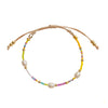 Simple Style Colorful 18k Gold Plated Freshwater Pearl Seed Bead Copper Wholesale Bracelets