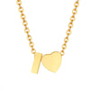 Wholesale Jewelry Simple Style Commute Letter Heart Shape 201 Stainless Steel Plating Pendant Necklace