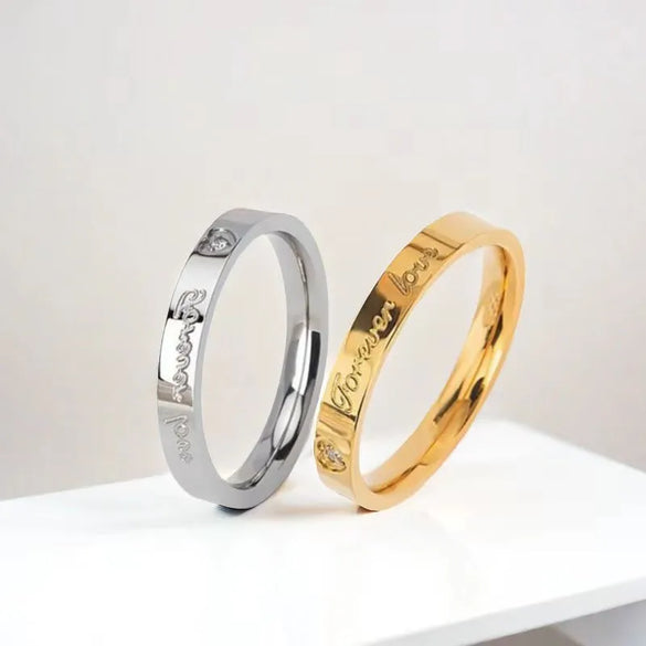 Wholesale Jewelry Simple Style Commute Letter Solid Color Titanium Steel Plating Rings