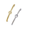 Wholesale Jewelry Simple Style Copper Bracelet With Concentric Circle Shape And Diamondencrusted Electroplating Design