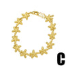 Wholesale Jewelry Simple Style Copper Electroplated Fourleaf Clover Starfish Shell Flower Pattern Bracelet