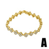 Wholesale Jewelry Simple Style Copper Electroplated Fourleaf Clover Starfish Shell Flower Pattern Bracelet