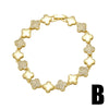Wholesale Jewelry Simple Style Copper Electroplated Fourleaf Clover Starfish Shell Flower Pattern Bracelet