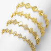 Wholesale Jewelry Simple Style Copper Electroplated Fourleaf Clover Starfish Shell Flower Pattern Bracelet