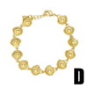 Wholesale Jewelry Simple Style Copper Electroplated Fourleaf Clover Starfish Shell Flower Pattern Bracelet