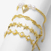 Wholesale Jewelry Simple Style Copper Electroplated Ocean Series Pearl Shell Starfish Bracelet