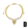 Wholesale Jewelry Simple Style Copper Electroplated Ocean Series Pearl Shell Starfish Bracelet