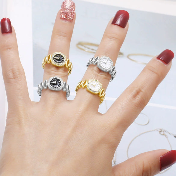 Wholesale Jewelry Simple Style Copper Electroplated Open Ring With Letters Numbers Text Pattern For Women