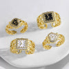Wholesale Jewelry Simple Style Copper Electroplated Opening Ring