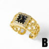 Wholesale Jewelry Simple Style Copper Electroplated Opening Ring