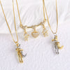Wholesale Jewelry Simple Style Copper Goldplated Pendant Necklace With Cartoon Characters Box Chain For Unisex