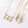 Wholesale Jewelry Simple Style Copper Goldplated Pendant Necklace With Cartoon Characters Box Chain For Unisex