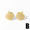 Wholesale Jewelry Simple Style Copper Heart Fruit Mushroom Electroplated Earrings