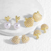Wholesale Jewelry Simple Style Copper Heart Fruit Mushroom Electroplated Earrings