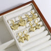 Wholesale Jewelry Simple Style Copper Heart Shape Pendant Earrings For Women 18K Gold Plated