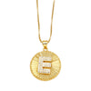 Wholesale Jewelry Simple Style Copper Letter Pendant Necklace With Electroplating And Clavicle Chain