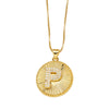 Wholesale Jewelry Simple Style Copper Letter Pendant Necklace With Electroplating And Clavicle Chain