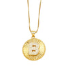 Wholesale Jewelry Simple Style Copper Letter Pendant Necklace With Electroplating And Clavicle Chain