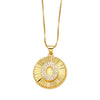 Wholesale Jewelry Simple Style Copper Letter Pendant Necklace With Electroplating And Clavicle Chain