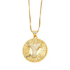Wholesale Jewelry Simple Style Copper Letter Pendant Necklace With Electroplating And Clavicle Chain
