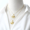 Wholesale Jewelry Simple Style Copper Letter Pendant Necklace With Electroplating And Clavicle Chain
