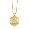 Wholesale Jewelry Simple Style Copper Letter Pendant Necklace With Electroplating And Clavicle Chain