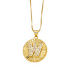 Wholesale Jewelry Simple Style Copper Letter Pendant Necklace With Electroplating And Clavicle Chain