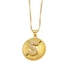 Wholesale Jewelry Simple Style Copper Letter Pendant Necklace With Electroplating And Clavicle Chain