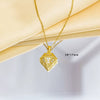 Wholesale Jewelry Simple Style Copper O Chain Pendant Necklace With Diamond Shape And Mixed Gemstone Setting And Electroplating