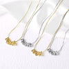 Wholesale Jewelry Simple Style Copper Pendant Necklace With Letter Pattern And Box Chain For Women Electroplated