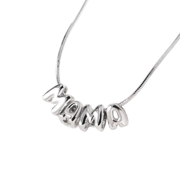 Wholesale Jewelry Simple Style Copper Pendant Necklace With Letter Pattern And Box Chain For Women Electroplated