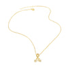 Wholesale Jewelry Simple Style Copper Shell Butterfly Pendant Goldplated O Chain Necklace