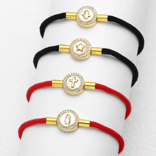 Wholesale Jewelry Simple Style Copper Star Pendant Electroplated Bracelet For Women