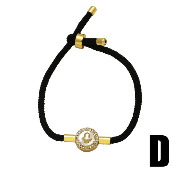 Wholesale Jewelry Simple Style Copper Star Pendant Electroplated Bracelet For Women