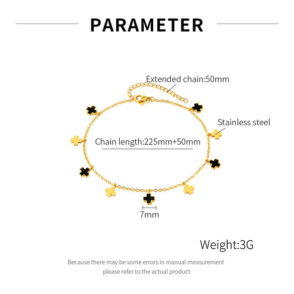 Wholesale Jewelry Simple Style Cross 304 Stainless Steel Anklet