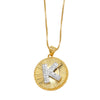 Wholesale Jewelry Simple Style Cross Copper Real Gold Plated Necklace