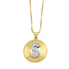 Wholesale Jewelry Simple Style Cross Copper Real Gold Plated Necklace